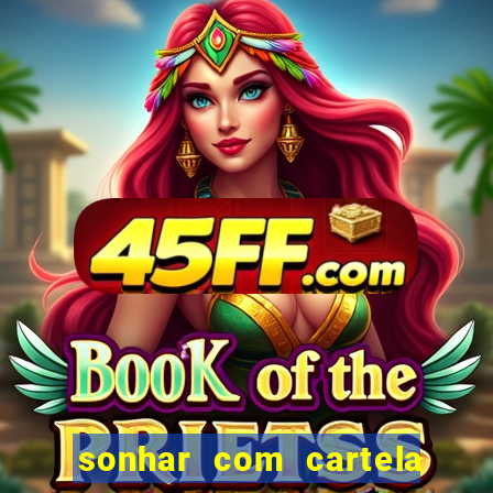 sonhar com cartela de bingo